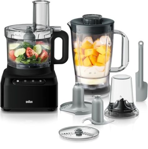 Modyhan Braun FP3132BK PureEase Food Processor 800 Watt - Black
