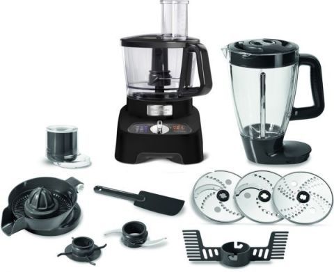 Moulinex FP824825 Double Force Food Processor 34 Functions 1000 Watt - Black