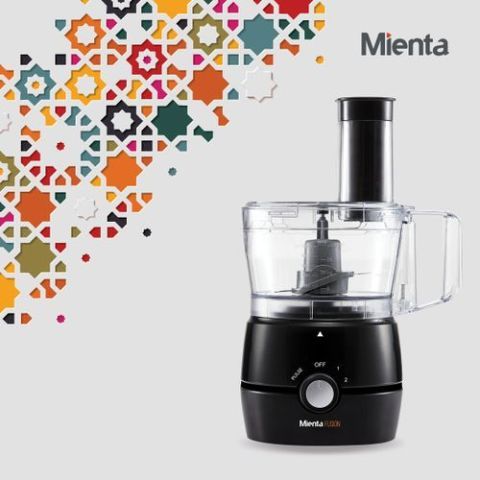 Mienta FP141222A Fusion Food Processor, 800 Watt - Black