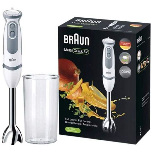 Braun House Hold mq5200 Hand Blender, Plastic, White/Grey