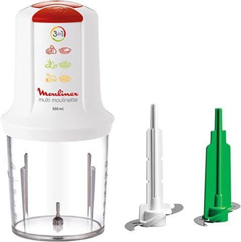  mody han Moulinex Multi Moulinette Chopper 3 in 1, 500 ml, 500 Watt, White AT7191EG