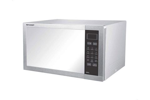 Sharp R-77AT(ST) 34 Liter 1100 Watt Microwave Oven with Grill - Silver MODY HAN