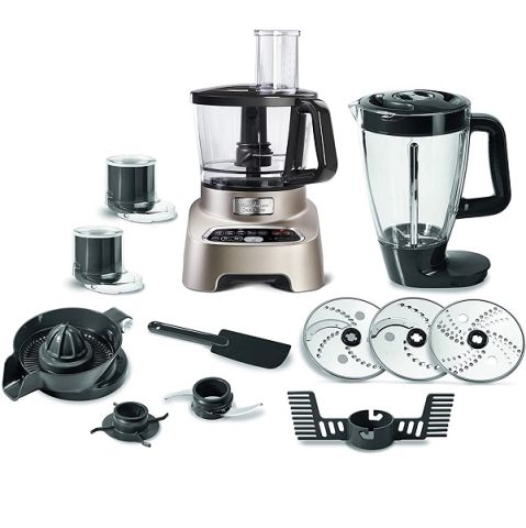 Moulinex FP8267EG Double Force Food Processor 1000 Watt 36 Functions – Silver