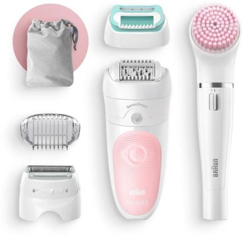 Braun Silk epil 5 Wet & Dry 5-875 Epilator with a facial cleaning brush